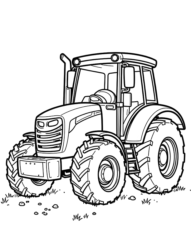 Loader tractor coloring page